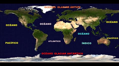 los 5 oceanos del mundo.